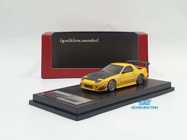 Xe Mô Hình Mazda RX-7 (FC3S) RE Amemiya 1:64 Ignitiom Model (Vàng)