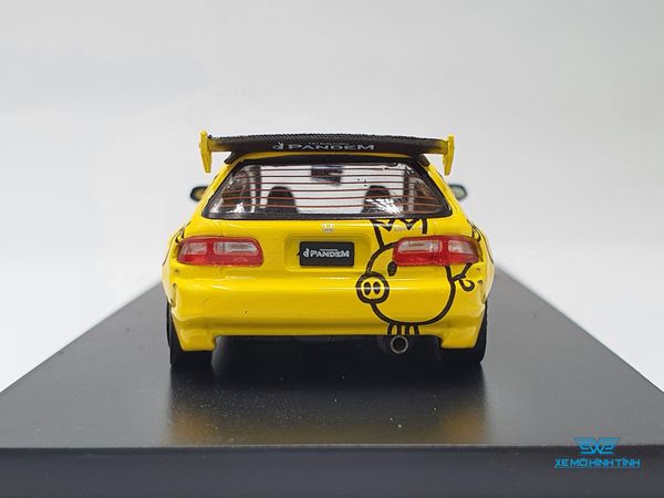 Xe Mô Hình Honda Civic EG6 Rocket bunny 1:64 One Model (Vàng Carbon)