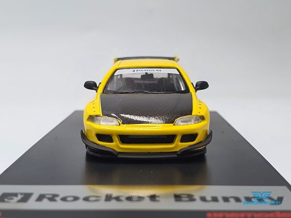 Xe Mô Hình Honda Civic EG6 Rocket bunny 1:64 One Model (Vàng Carbon)