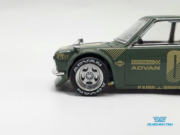 Xe Mô Hình Datsun Kaido 510 Wagon 1:64 Kaido House / MiniGT (Xanh Lá)