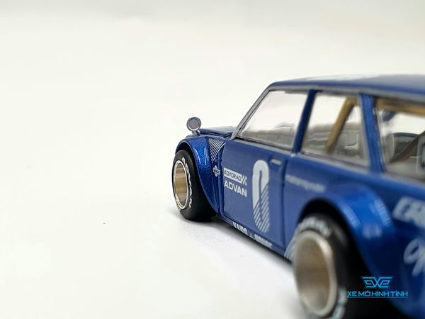 Xe Mô Hình Datsun Kaido 510 Wagon 1:64 Kaido House / MiniGT (Xanh Dương)