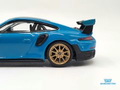 Xe Mô Hình Porsche 911 GT2 RS Weissach Package Miami Blu LHD 1:64 MiniGT( Xanh )