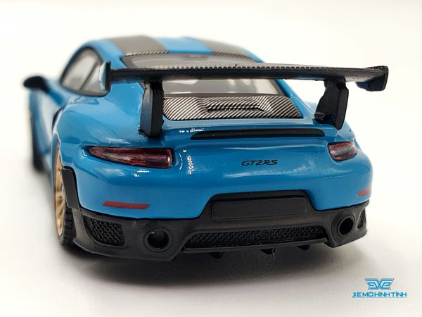 Xe Mô Hình Porsche 911 GT2 RS Weissach Package Miami Blu LHD 1:64 MiniGT( Xanh )