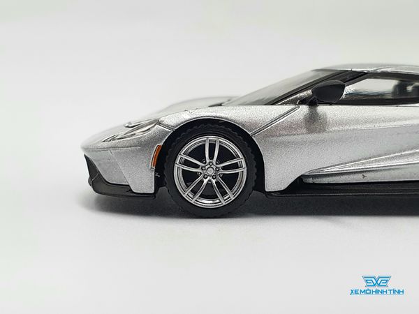 Xe Mô Hình Ford GT Ingot Silver LHD 1:64 MiniGT( Bạc )