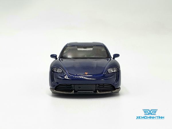 Xe Mô Hình Porsche Taycan Turbo S Gentian Blue Metallic LHD 1:64 MiniGT( Xanh )