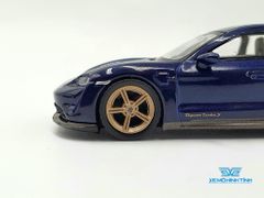 Xe Mô Hình Porsche Taycan Turbo S Gentian Blue Metallic LHD 1:64 MiniGT( Xanh )