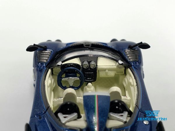 Xe Mô Hình Pagani Zonda HP Barchetta Blue Tricolore LHD 1:64 Mini GT ( Xanh Đậm)