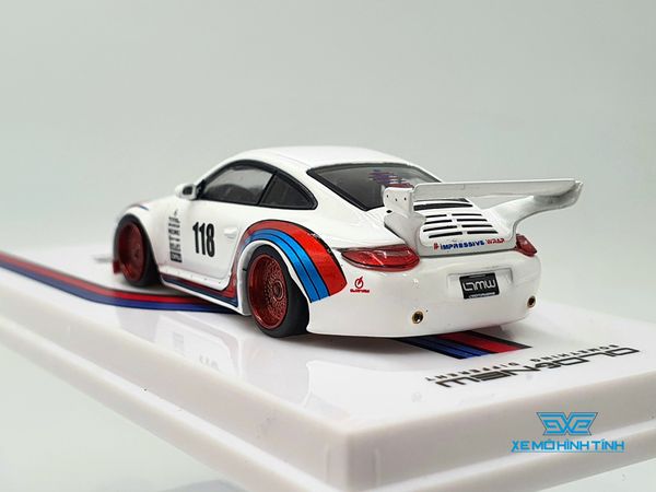 Xe Mô Hình Porsche Old & New 997 White 1:64 Tarmac Works (Trắng)