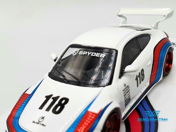 Xe Mô Hình Porsche Old & New 997 White 1:64 Tarmac Works (Trắng)