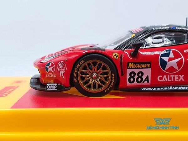 Xe Mô Hình Ferrari 488 GT3 Bathurst 12h 2017 Lowndes, Whincup, Vilander 1:64 Tarmac Works (Đỏ)