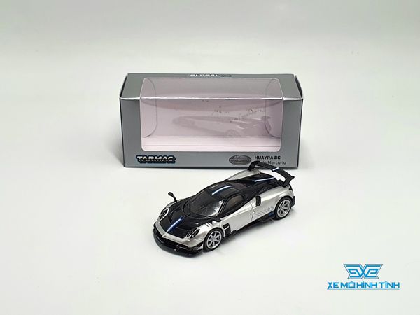 Xe Mô Hình Pagani Huayra BC Grigio Mercurio 1:64 Tarmac Works (Bạc)