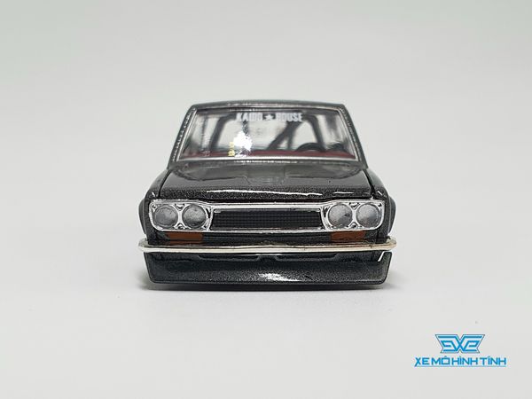 Xe Mô Hình Datsun 510 Pro Steet Greddy Gun Metal Grey 1:64 MiniGT x Kaido House ( Xám Đậm )