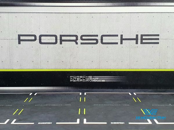 Mô Hình Garage Porsche Có Đèn 1:64 Geechan-Models