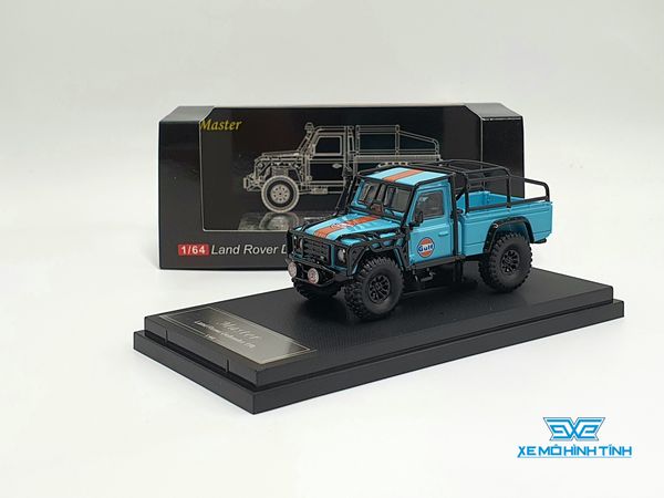 Xe Mô Hình Hình Land Rover Defender 110 1:64 Master ( Xanh Gulf)