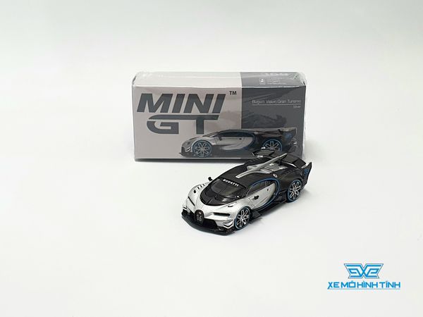 Xe Mô Hình Bugatti Vision Gran Turismo Silver LHD 1:64 MiniGT ( Xám )