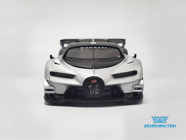 Xe Mô Hình Bugatti Vision Gran Turismo Silver LHD 1:64 MiniGT ( Xám )