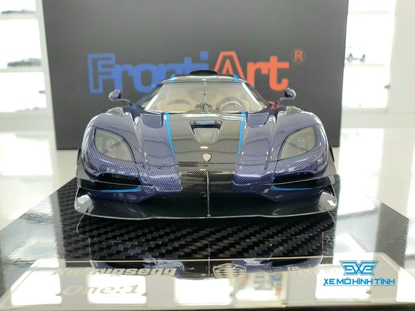 Xe Mô Hình Koenigsegg One:1 1:18 FrontiArt (Xanh Carbon)