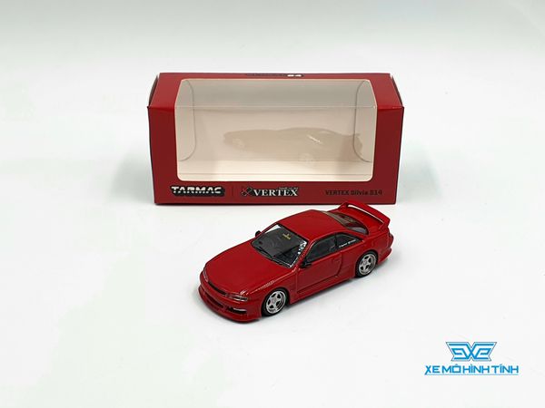 Xe Mô Hình Vertex Silvia S14 1:64 Tarmac Works ( Đỏ )