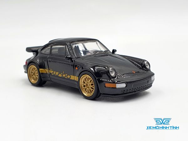 Xe Mô Hình Porsche 911 Turbo 1:64 Schuco ( Đen )