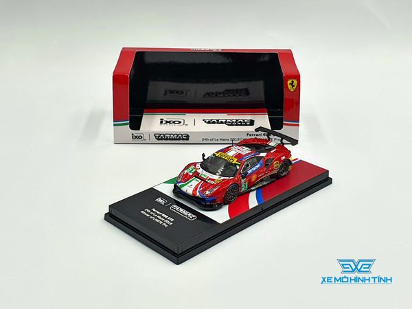 Xe Mô Hình Ferrari 488 #51 GTE 24h of Le Mans 2019 Winner of LMGTE Pro Calado > Pier Guidi > Serra 1:64 Tarmac Works ( Đỏ Sọc Trắng )