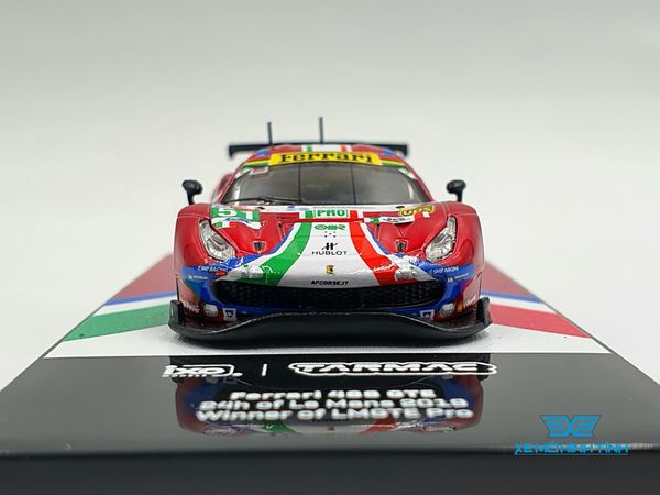 Xe Mô Hình Ferrari 488 #51 GTE 24h of Le Mans 2019 Winner of LMGTE Pro Calado > Pier Guidi > Serra 1:64 Tarmac Works ( Đỏ Sọc Trắng )