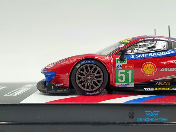 Xe Mô Hình Ferrari 488 #51 GTE 24h of Le Mans 2019 Winner of LMGTE Pro Calado > Pier Guidi > Serra 1:64 Tarmac Works ( Đỏ Sọc Trắng )