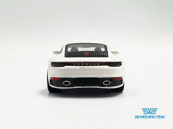 Xe Mô Hình Porsche 911 (992) Carrera S White LHD 1:64 MiniGT (Trắng)