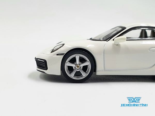 Xe Mô Hình Porsche 911 (992) Carrera S White LHD 1:64 MiniGT (Trắng)