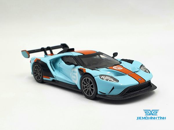 Xe Mô Hình Ford GT MK II #002 Blue/Orange 1:64 MiniGT ( Xanh Viền Cam )