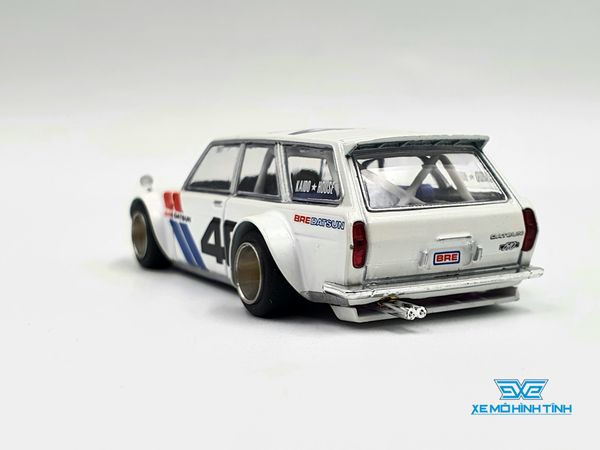 Xe Mô Hình Datsun Kaido 510 Wagon Bre V2 #46 1:64 MiniGT x Kaido House ( Trắng) )