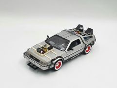 XE MÔ HÌNH DMC BACK TO THE FUTURE III 1:24 WELLY (BẠC)