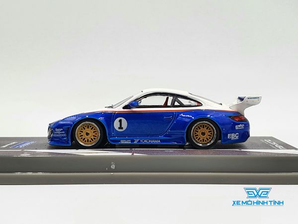 Xe Mô Hình Porsche Old & New 997 Blue & White #1 1:64 Tarmac Works ( Trắng Xanh )