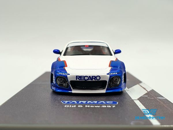 Xe Mô Hình Porsche Old & New 997 Blue & White #1 1:64 Tarmac Works ( Trắng Xanh )