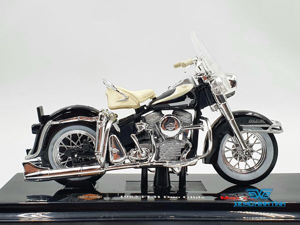 Xe Mô Hình Harley Davison 1962 FLH Duo Glide 1:18 Maisto ( Đen )