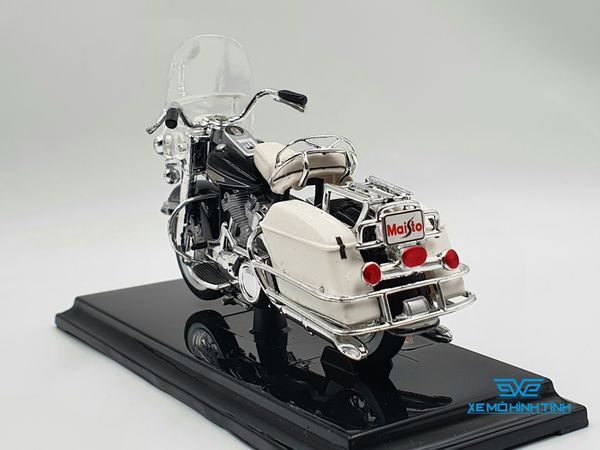 Xe Mô Hình Harley Davison 1968 FLH Electra Glide 1:18 Maisto ( Trắng Đen )