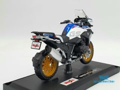 Xe Mô Hình BMW R1200GS 1:18 Maisto ( Trắng Xanh )