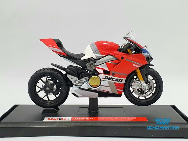 Xe Mô Hình Ducati Panigale V4 S Corse 1:18 Maisto ( Đỏ Trắng )