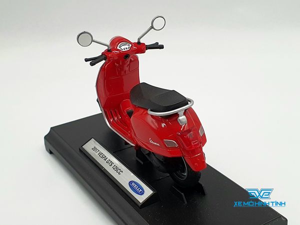 Xe Mô Hình 2017 VESPA GTS 125CC 1:18 Welly ( Đỏ )