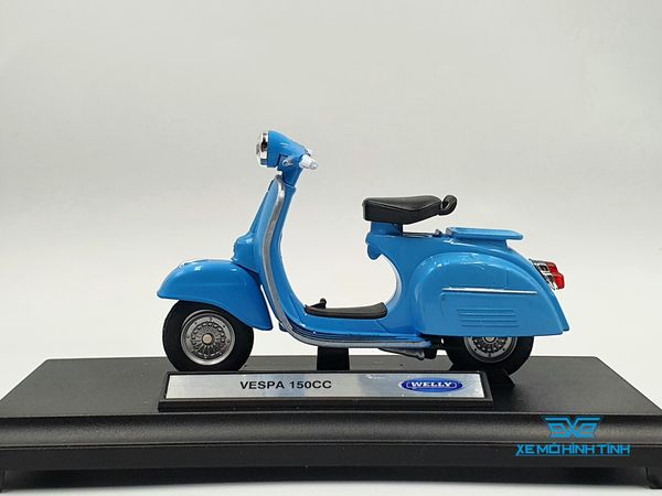 Xe Mô Hình VESPA 1970 150CC 1:18 Welly ( Xanh )