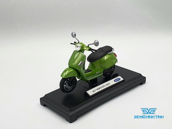 HỘP XE MÔ HÌNH 1:18 VESPA GTS 125CC (XANH)