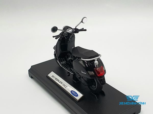 Xe Mô Hình 2017 VESPA GTS 125CC 1:18 Welly ( Đen )