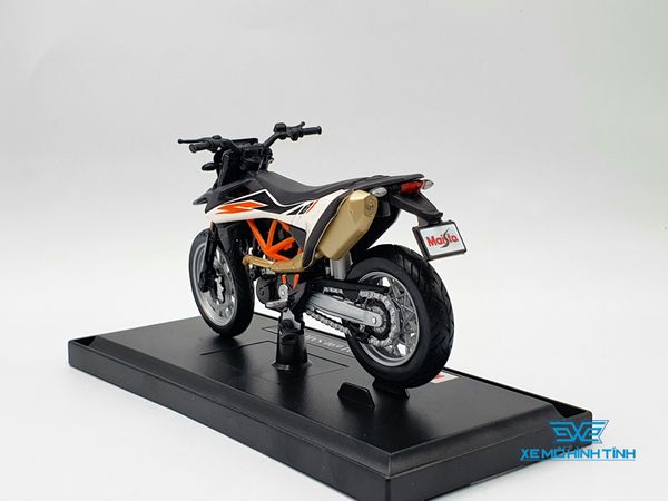 Xe Mô Hình KTM 690 SMC R 1:18 Maisto ( Trắng Đen )