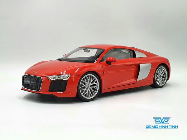 XE MÔ HÌNH AUDI R8 V10 1:18 WELLY (ĐỎ)