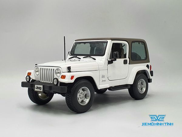 XE MÔ HÌNH JEEP WRANGLER SAHARA 1:18 MAISTO (TRẮNG)