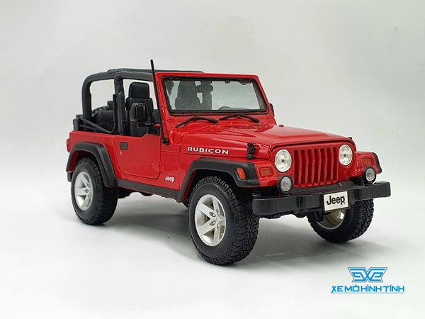 XE MÔ HÌNH JEEP WRANGLER CONVERTIBLE 2014 1:18 MAISTO (ĐỎ)