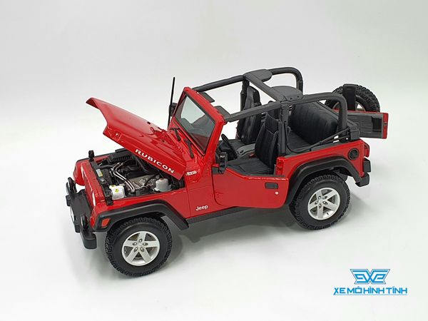 XE MÔ HÌNH JEEP WRANGLER CONVERTIBLE 2014 1:18 MAISTO (ĐỎ)