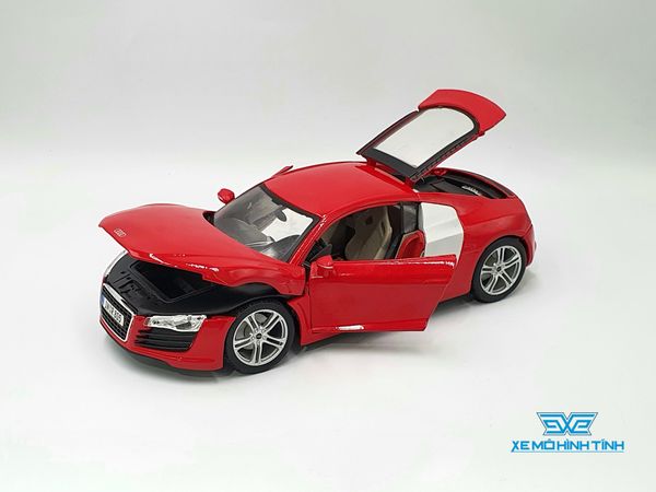 XE MÔ HÌNH AUDI R8 V8 1:18 MAISTO (ĐỎ)