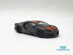Xe Mô Hình Bugatti Chiron Super Sport 300+ World Record 304.773 mph LHD 1:64 MiniGT (đen sọc cam )