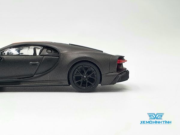 Xe Mô Hình Bugatti Chiron Super Sport 300+ World Record 304.773 mph LHD 1:64 MiniGT (đen sọc cam )