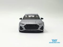 Xe Mô Hình Audi RS 6 Avant Carbon Black Edition Florett Silver LHD 1:64 MiniGT ( trắng )